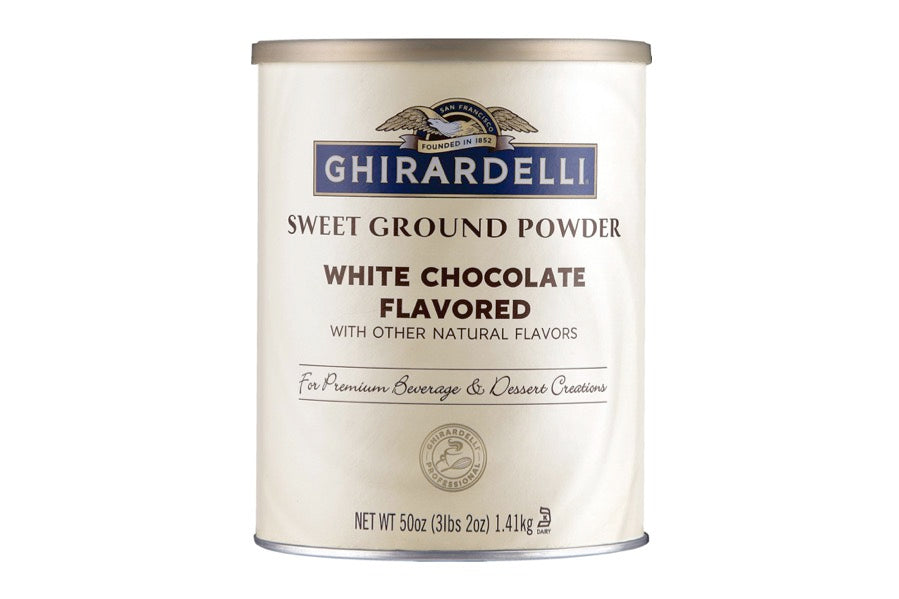 Ghiradelli White Chocolate Frappe Classico Powder - 3.12 lb Can - TCV Wholesale
