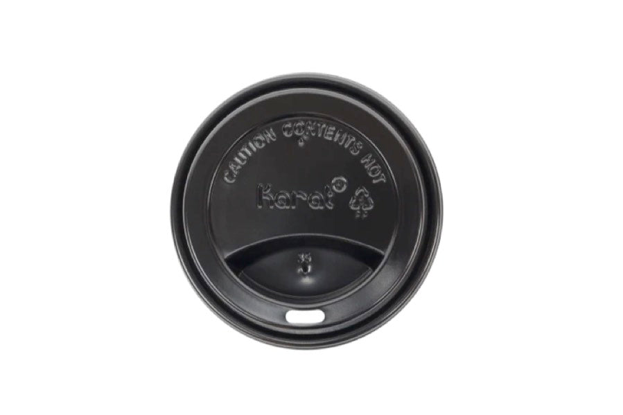 Sipper Dome Lid for 10-24oz Paper Hot Cup (Black) [1000 count] - TCV Wholesale