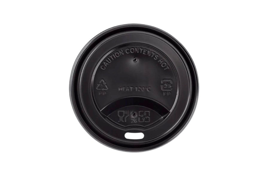 Sipper Dome Lid for 8oz Paper Hot Cup (Black) [1000 count] - TCV Wholesale