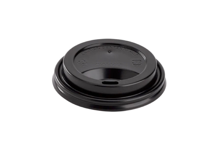 Sipper Dome Lid for 8oz Paper Hot Cup (Black) [1000 count] - TCV Wholesale