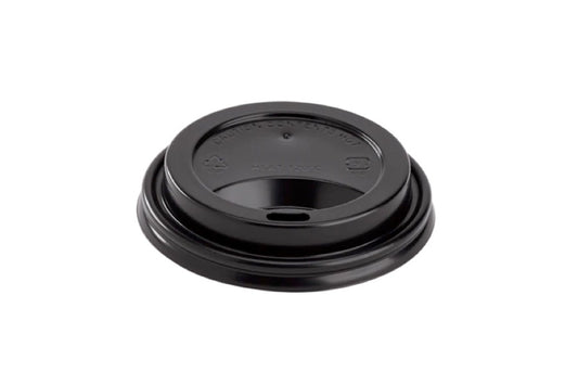 Sipper Dome Lid for 8oz Paper Hot Cup (Black) [1000 count] - TCV Wholesale